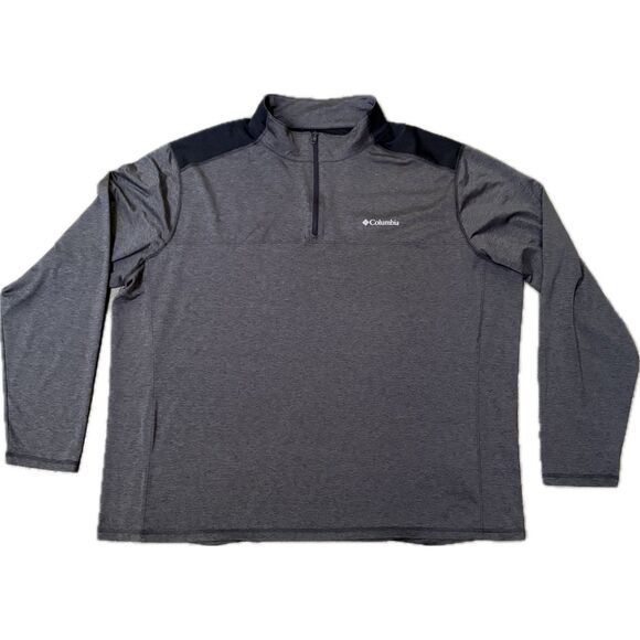 Men's Columbia Omni-Wick Grey 1/4 Zip Pullover Long Sleeve Shirt XXL - Picture 1 of 8
